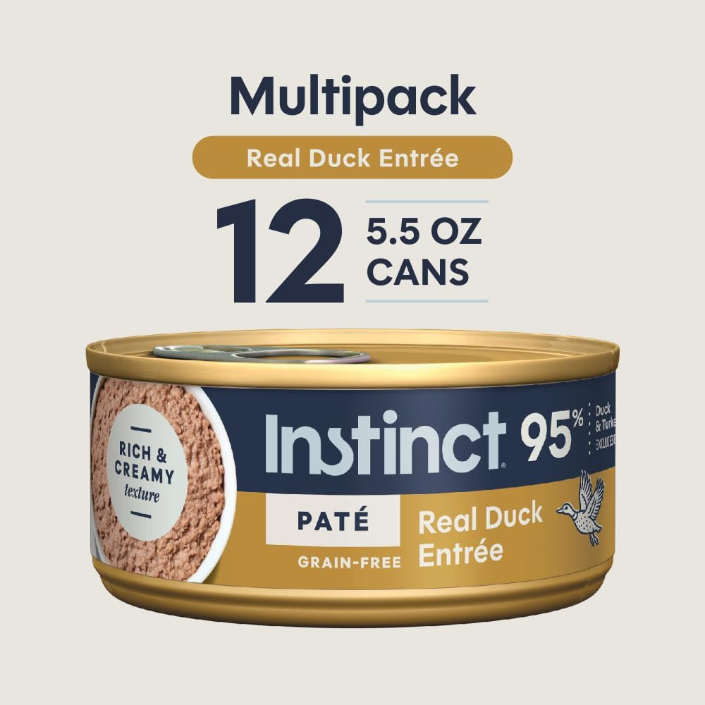 Original Grain Free Real Duck Recipe Natural Wet Canned Cat Food, 5.5 Oz. Can, Pack of 12
