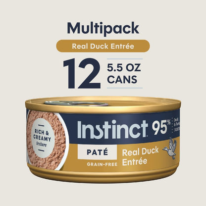 Original Grain Free Real Duck Recipe Natural Wet Canned Cat Food, 5.5 Oz. Can, Pack of 12